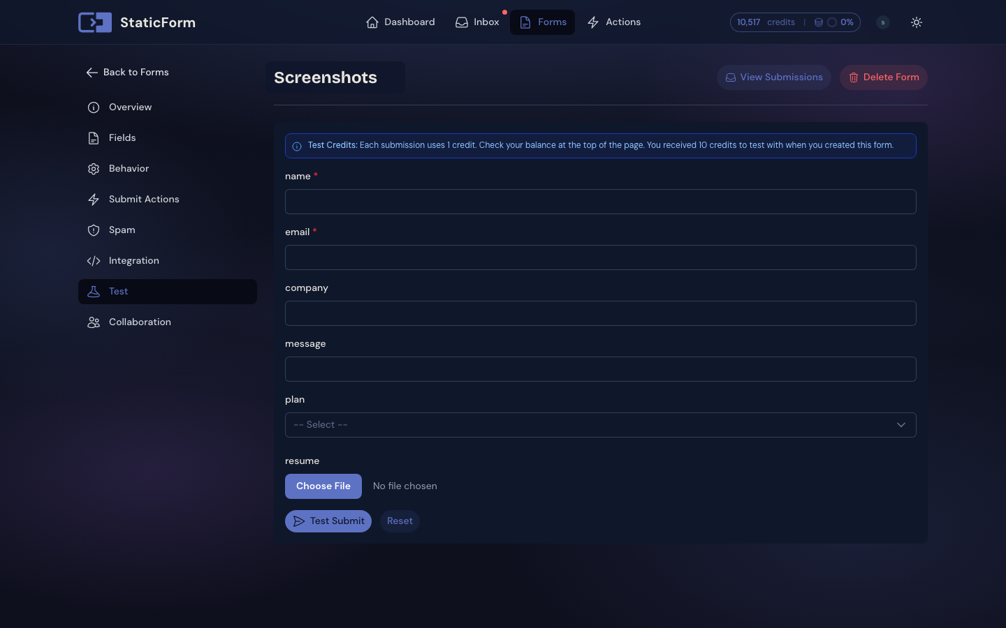 Test your form before going live